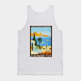 Le Lac Majeur France Vintage Poster 1913 Tank Top